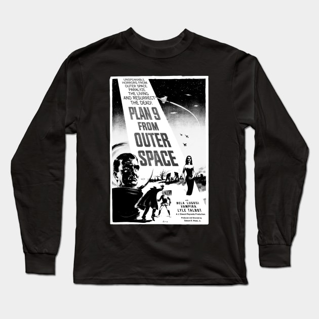 Plan 9 From Outer Space Long Sleeve T-Shirt by MondoDellamorto